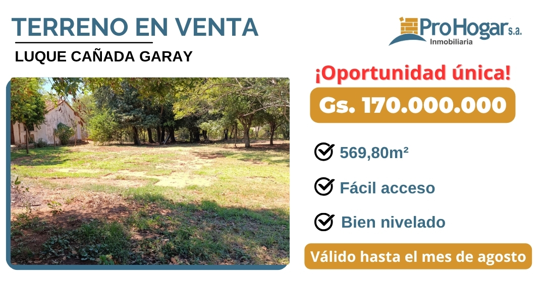 Oportunidad Única: Amplio Terreno en Venta en Cañada Garay - Luque